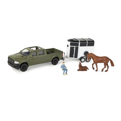 JOHN DEERE 1:32 HORSE TRAILER SET