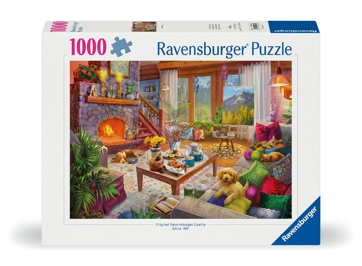 RAVENSBURGER COZY CABIN 1000 PIECE PUZZLE