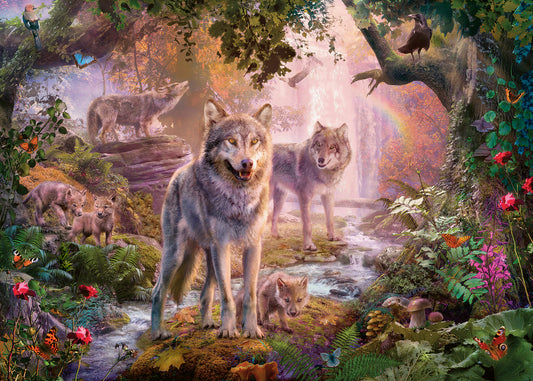 RAVENSBURGER SUMMER WOLVES 1000 PIECE PUZZLE