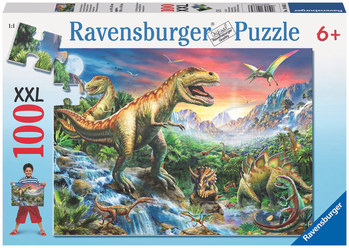 RAVENSBURGER TIME OF THE DINOSAURS 100PC JIGSAW PUZZLE