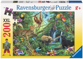 ANIMALS IN THE JUNGLE 200 PIECE PUZZLE