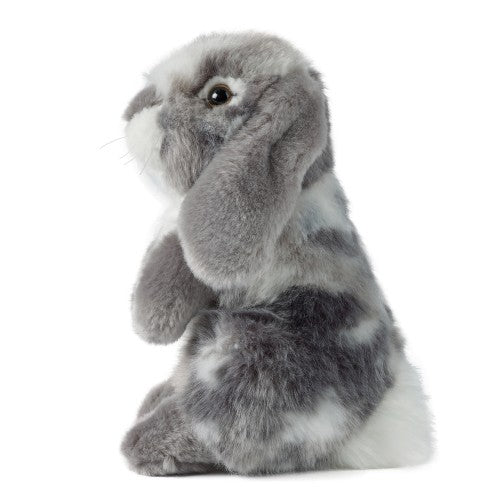 LIVING NATURE- GREY SITTING LOP EARED RABBIT PLUSH 18CM