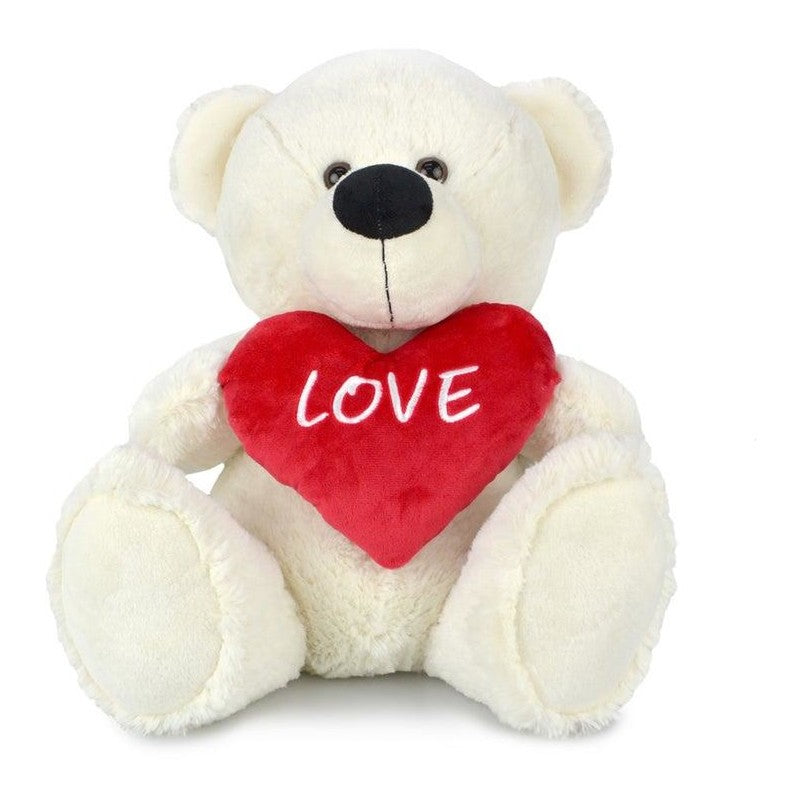 KORIMCO BUDDY LOVE VALENTINE PLUSH BEAR CREAM 40CM