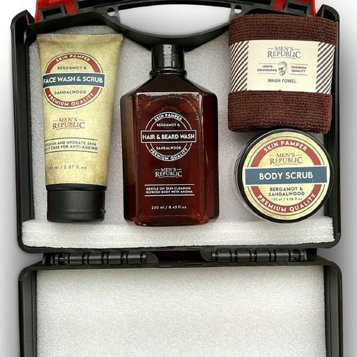 MENS REPUBLIC 5 PIECE GROOMING KIT INCLUDING TOOL CASE