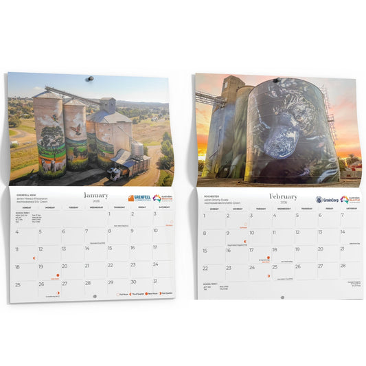 AUSTRALIAN SILO ART WALL CALENDAR 2026