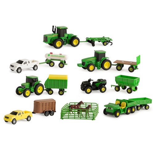 JOHN DEERE 1:64 FARM TOY VEHICLE VALUE SET
