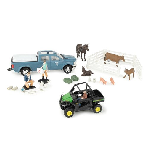 JOHN DEERE 1:32 ON THE FARM VET SET