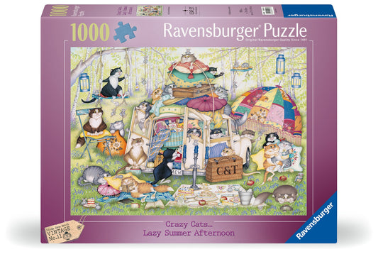 RAVENSBURGER CRAZY CATS LAZY AFTERNOON 1000 PIECE PUZZLE