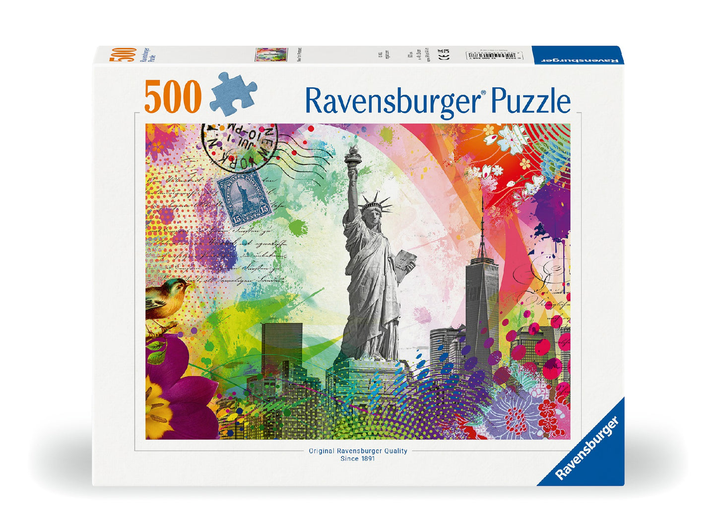 RAVENSBURGER NEW YORK POSTCARD 500 PIECE PUZZLE