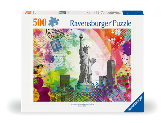 RAVENSBURGER NEW YORK POSTCARD 500 PIECE PUZZLE