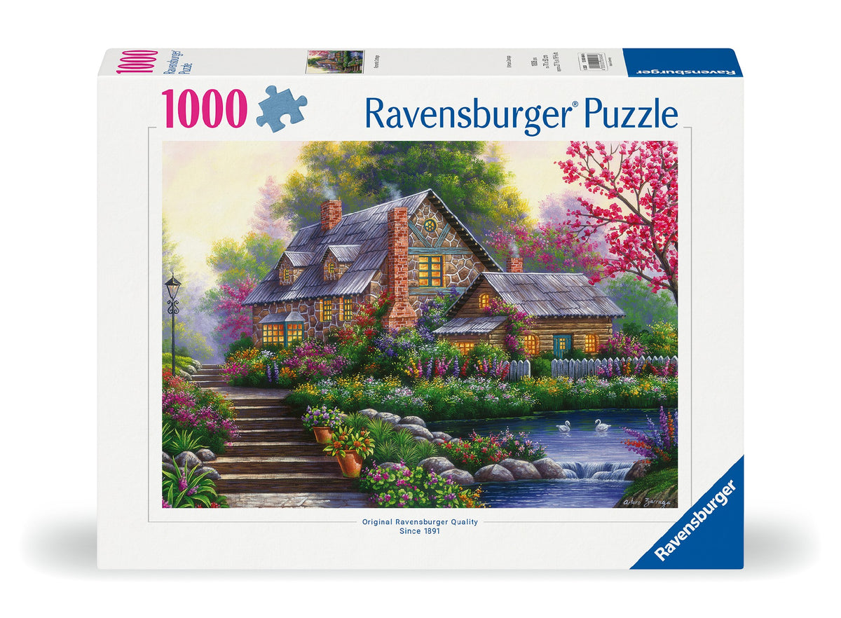 RAVENSBURGER ROMANTIC COTTAGE 1000 PIECE PUZZLE