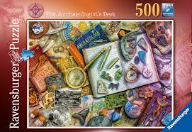 RAVENSBURGER THE ARCHAEOLOGISTS DESK 500 PIECE PUZZLE