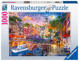 RAVENSBURGER SUNSET OVER AMSTERDAM 1000 PIECE PUZZLE