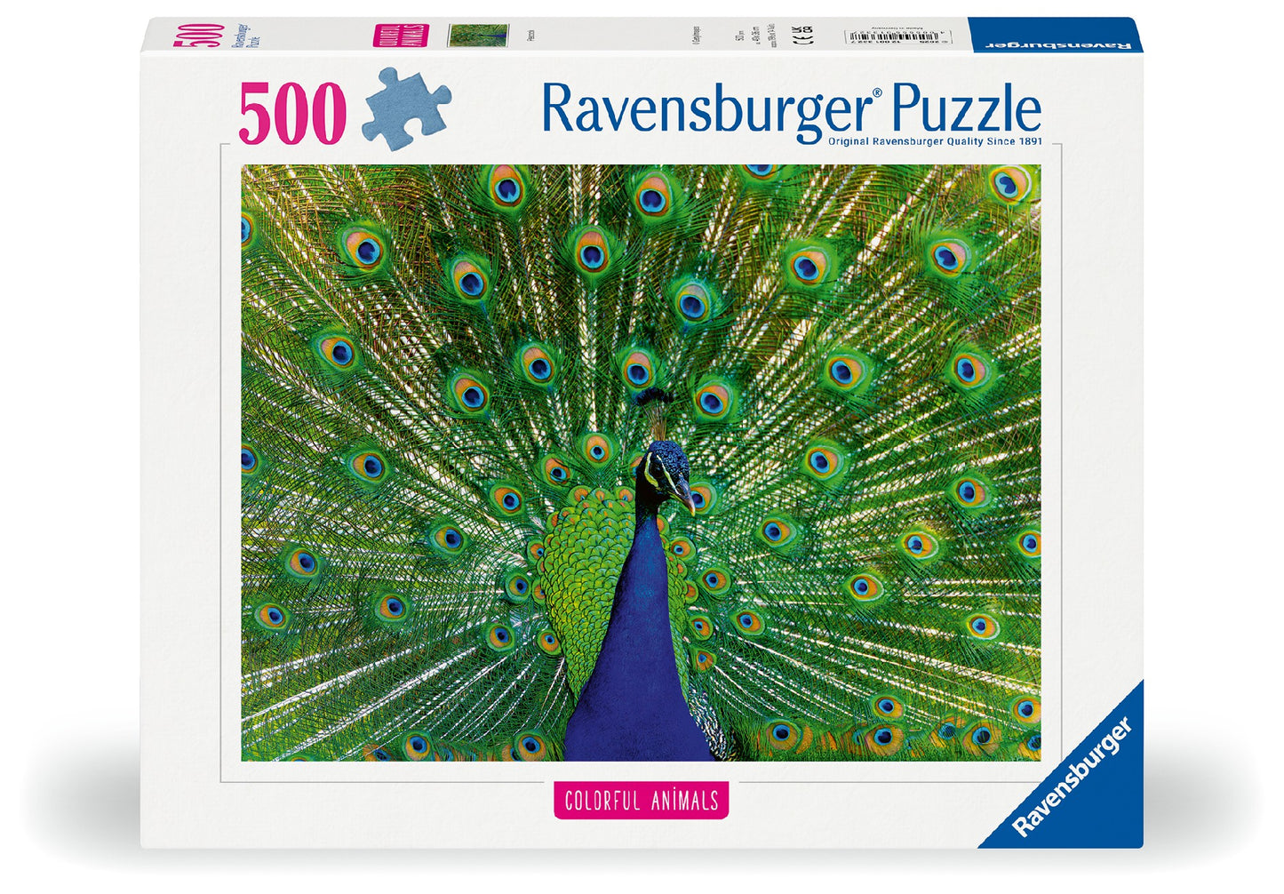 RAVENSBURGER PEACOCK 500 PIECE PUZZLE