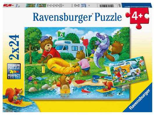 BEAR FAMILY CAMPING TRIP 2 X 24 PIECE PUZZLE