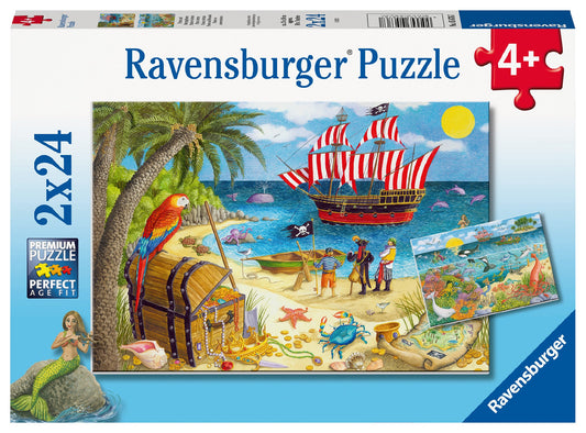 RAVENSBURGER MERMAIDS AND PIRATES 2 x 24 PIECE PUZZLE