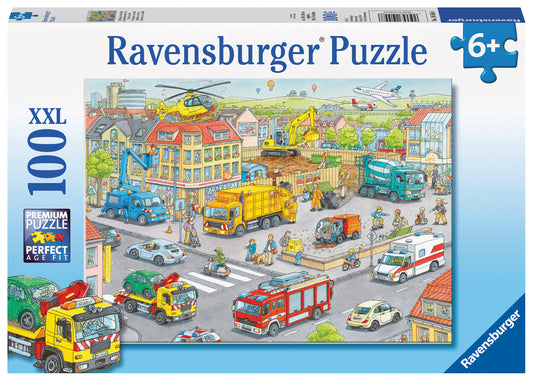 RAVENSBURGER VEHICLES IN THE CITY 100 PIECE PUZZLE