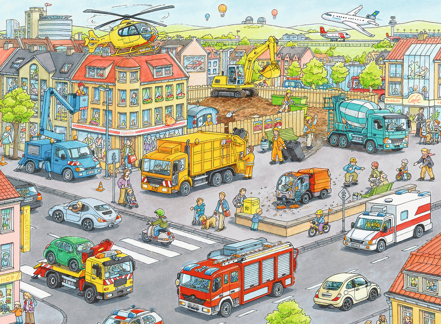 RAVENSBURGER VEHICLES IN THE CITY 100 PIECE PUZZLE