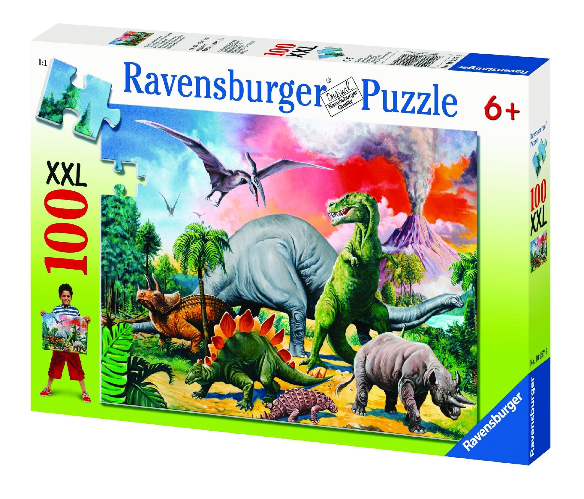 RAVENSBURGER AMONG THE DINOSAURS 100 PIECE PUZZLE