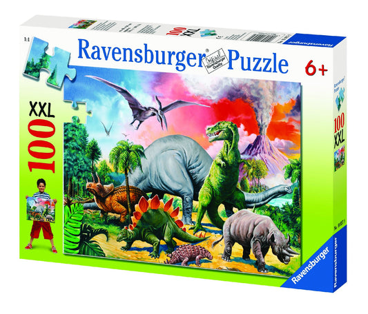 RAVENSBURGER AMONG THE DINOSAURS 100 PIECE PUZZLE