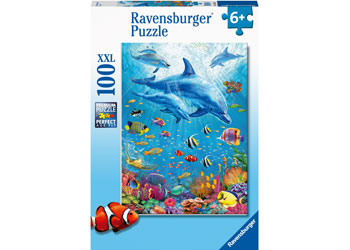 A POD OF DOLPHINS 100 PIECE PUZZLE