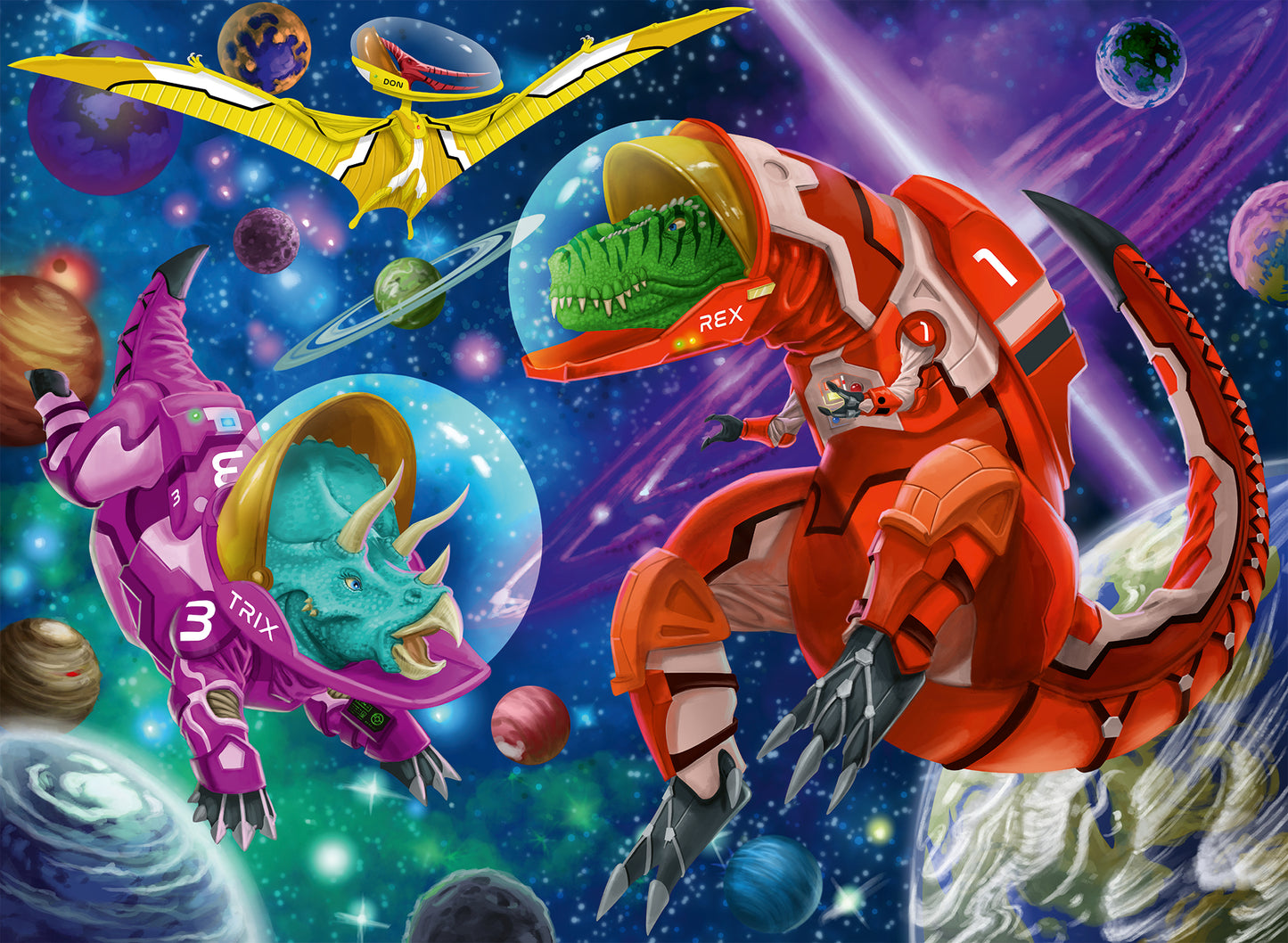 RAVENSBURGER SPACE DINOSAURS 200 PIECE PUZZLE