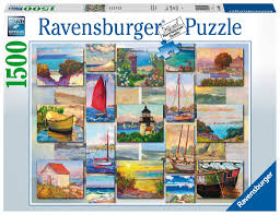 RAVENSBURGER COASTAL COLLAGE 1500 PIECE PUZZLE