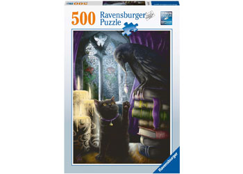 BLACK CAT AND RAVEN - 500 PIECE PUZZLE