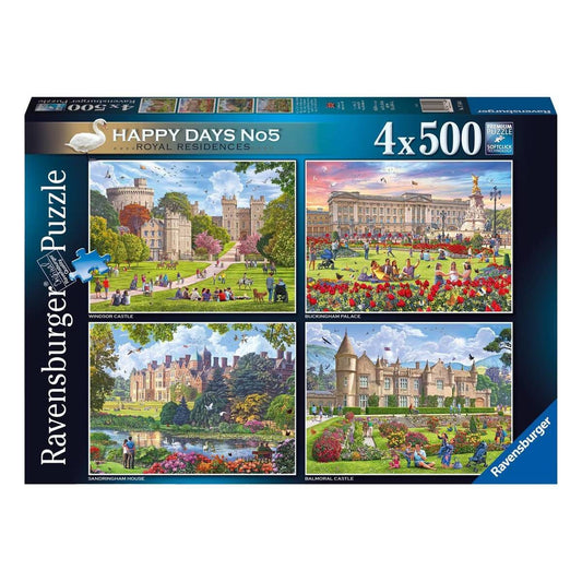 RAVENSBURGER - HAPPY DAYS NO5 ROYAL RESIDENCES 4X500 PIECE PUZZLES