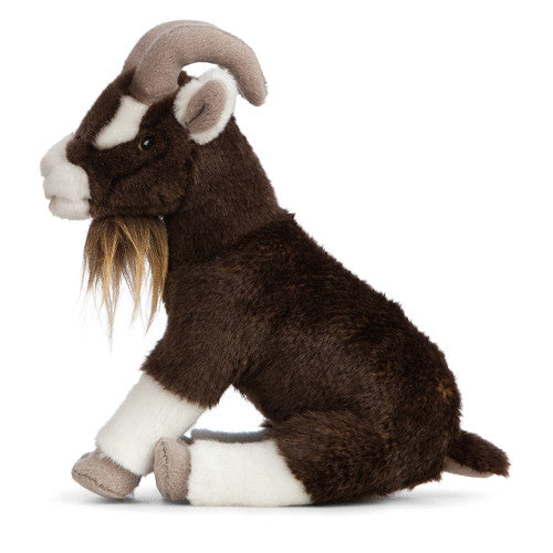 LIVING NATURE - BROWN GOAT SITTING PLUSH 25CM