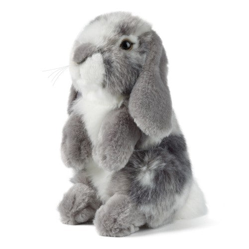 LIVING NATURE- GREY SITTING LOP EARED RABBIT PLUSH 18CM