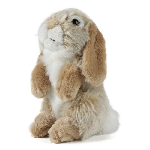 LIVING NATURE - BROWN SITTING LOP EARED RABBIT PLUSH 18CM