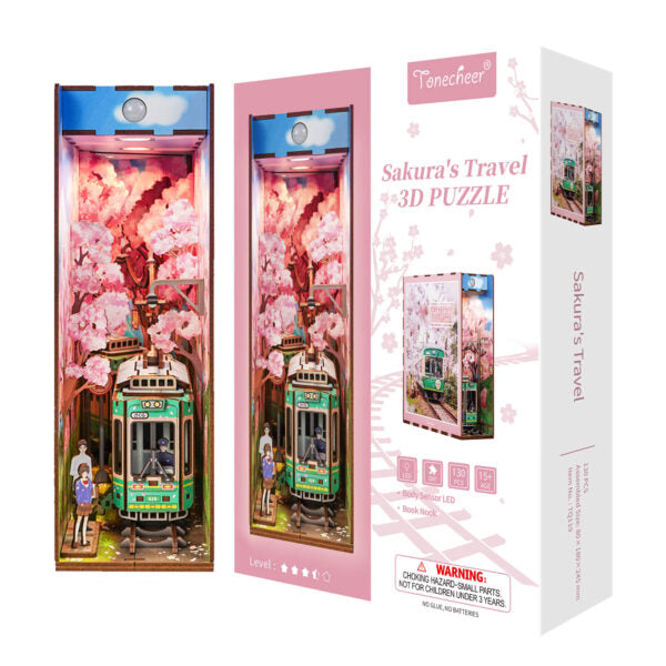 TONECHEER SAKURAS TRAVEL BOOK NOOK 3D PUZZLE