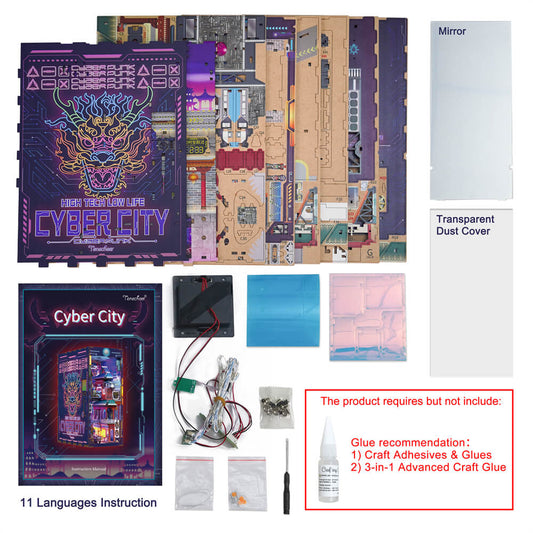 TONECHEER CYBER CITY LARGE BOOK NOOK 3D PUZZLE