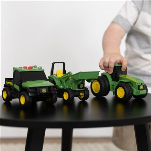 JOHN DEERE LIGHTS AND SOUND MINI TRACTORS 3 PIECE SET