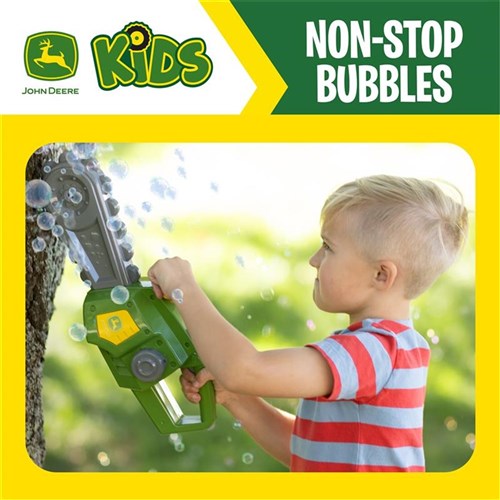 JOHN DEERE MOTORISED BUBBLE AND FUN CHAINSAW