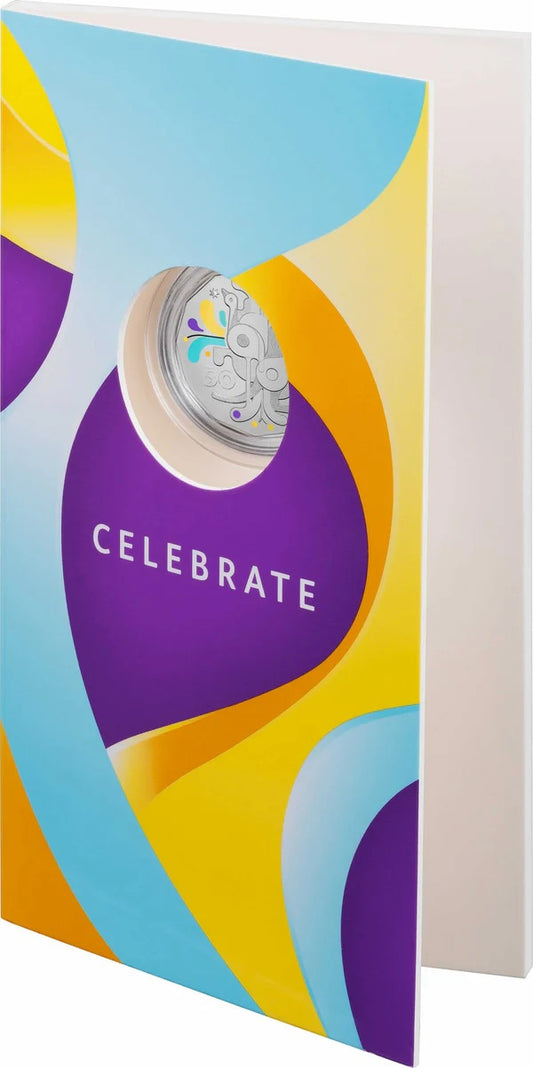 COIN PACK 50 CENT UNC 2025 COLOURED CELEBRATION BIRTHDAY