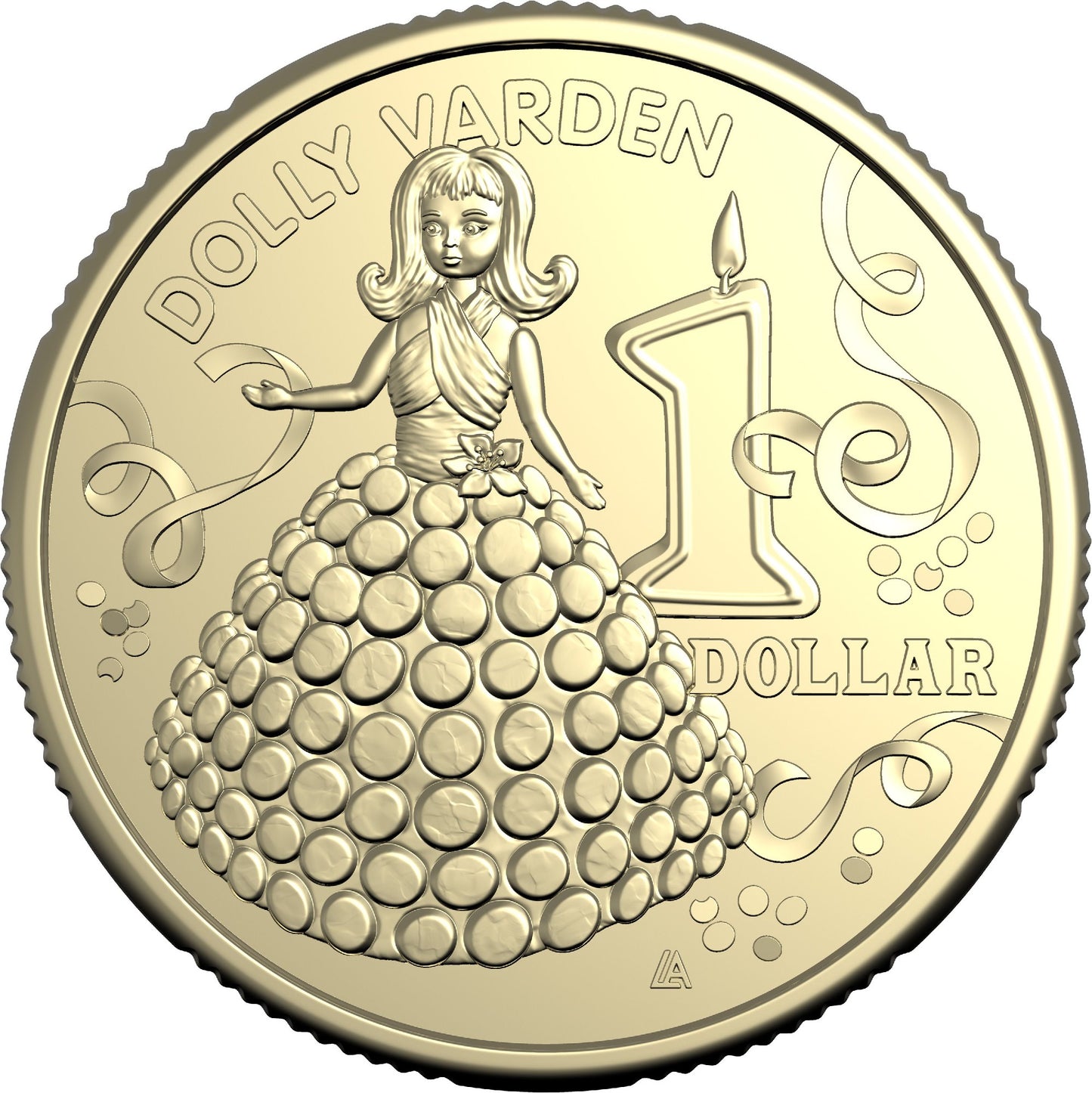AWW BIRTHDAY CAKE DOLLY VARDEN 2025 $1 UNCIRCULATED COIN IN CARD