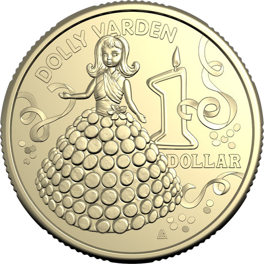 AWW BIRTHDAY CAKE DOLLY VARDEN 2025 $1 UNCIRCULATED COIN IN CARD