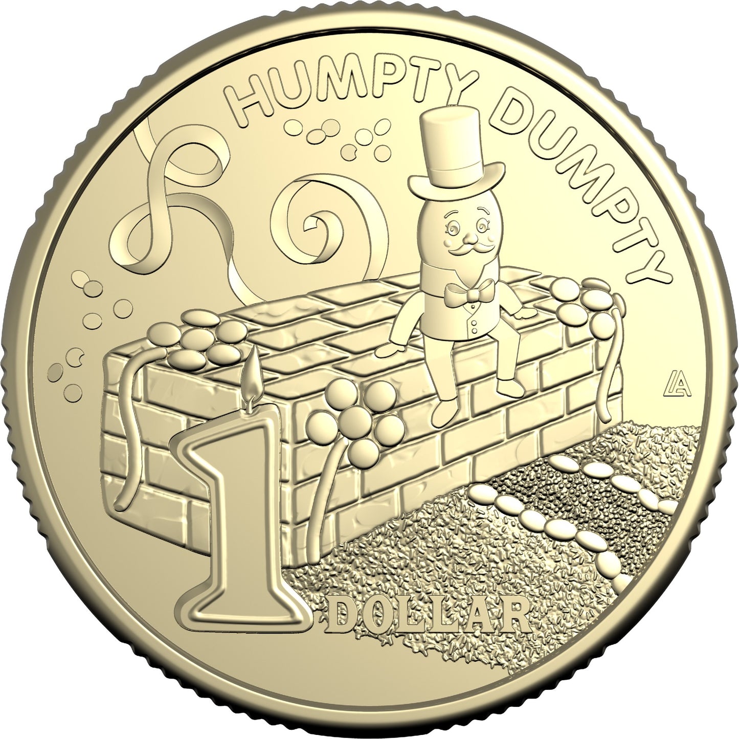 AWW BIRTHDAY CAKE HUMPTY DUMPTY 2025 $1 UNCIRCULATED COIN IN CARD