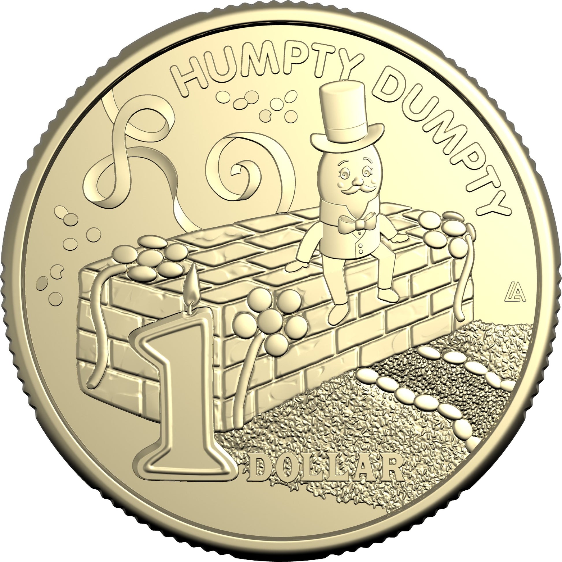 AWW BIRTHDAY CAKE HUMPTY DUMPTY 2025 $1 UNCIRCULATED COIN IN CARD