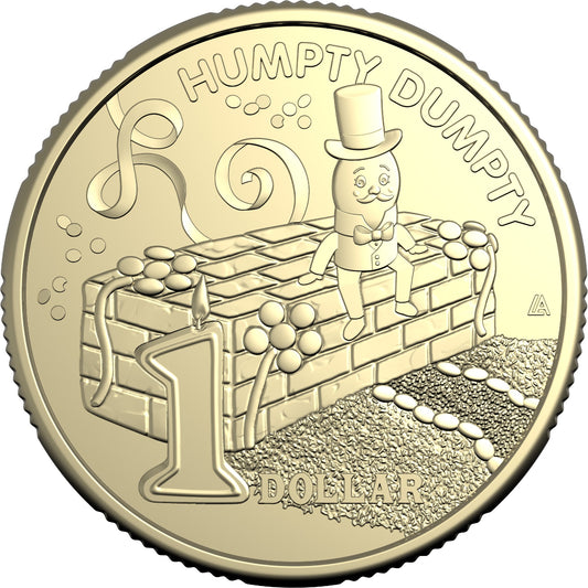 AWW BIRTHDAY CAKE HUMPTY DUMPTY 2025 $1 UNCIRCULATED COIN IN CARD