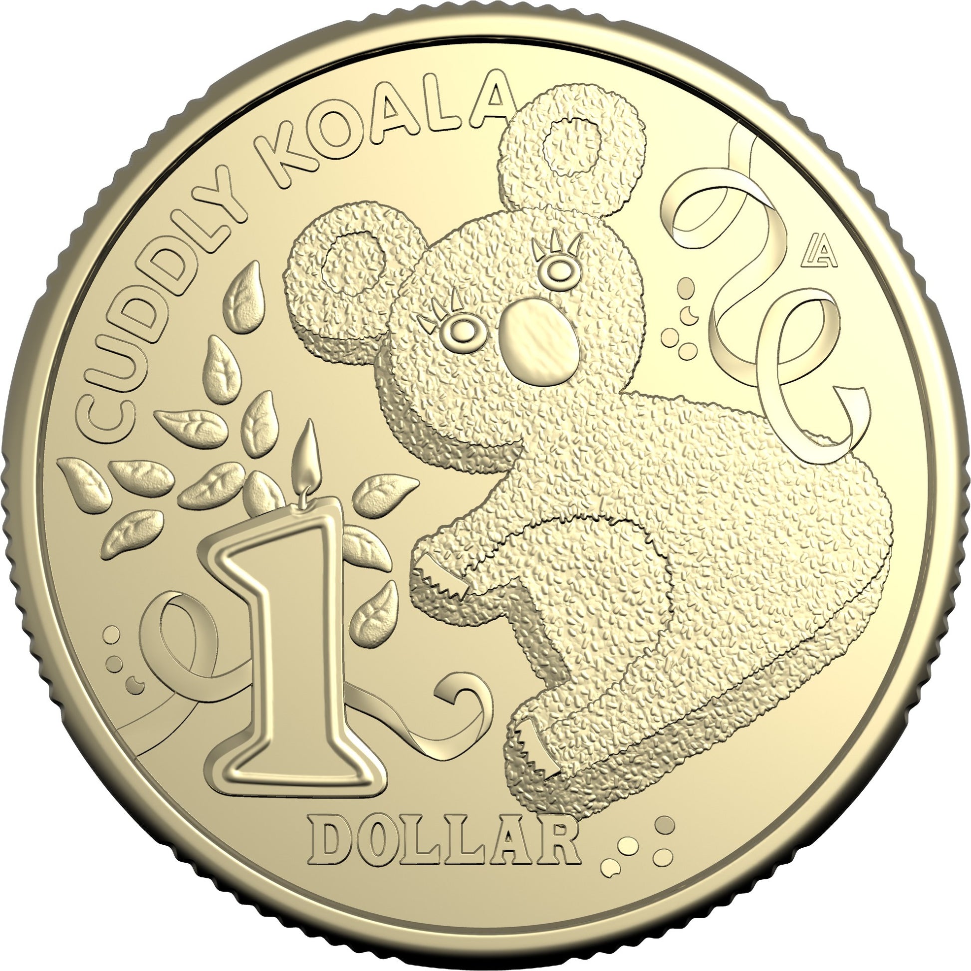 AWW BIRTHDAY CAKE CUDDLY KOALA 2025 $1 UNCIRULATED COIN IN CARD