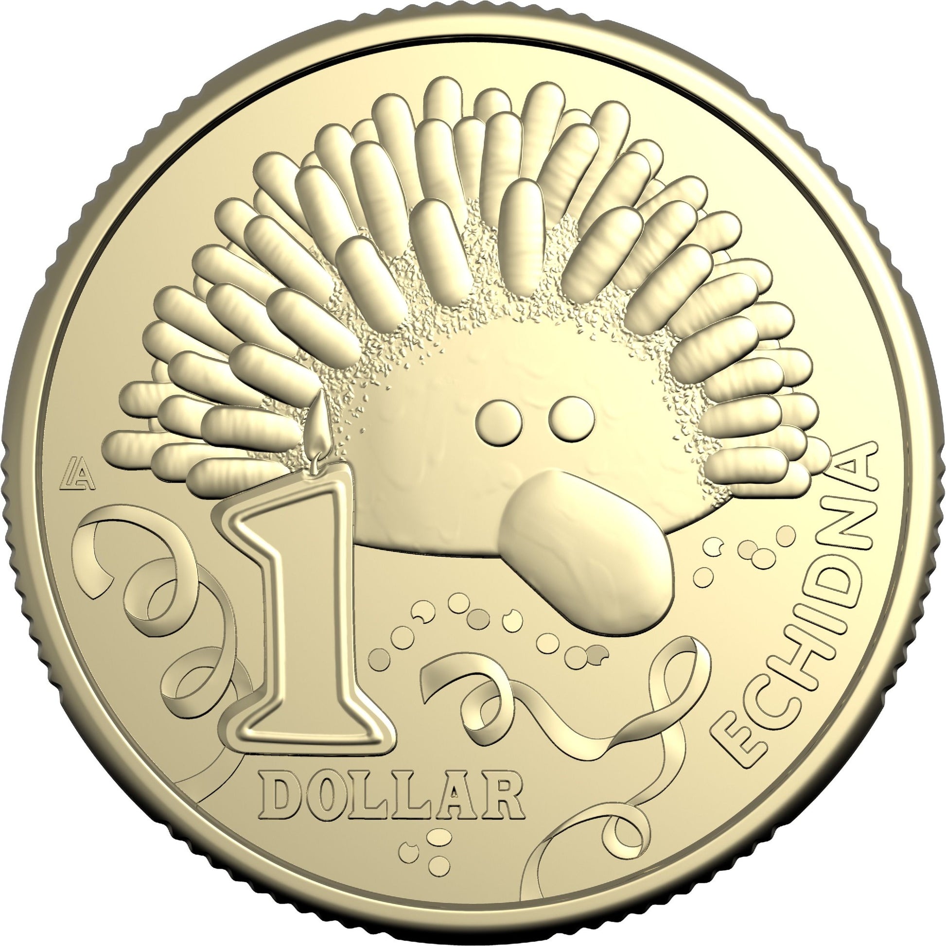 AWW BIRTHDAY CAKE ECHIDNA  2025 $1 UNCIRCULATED COIN IN CARD
