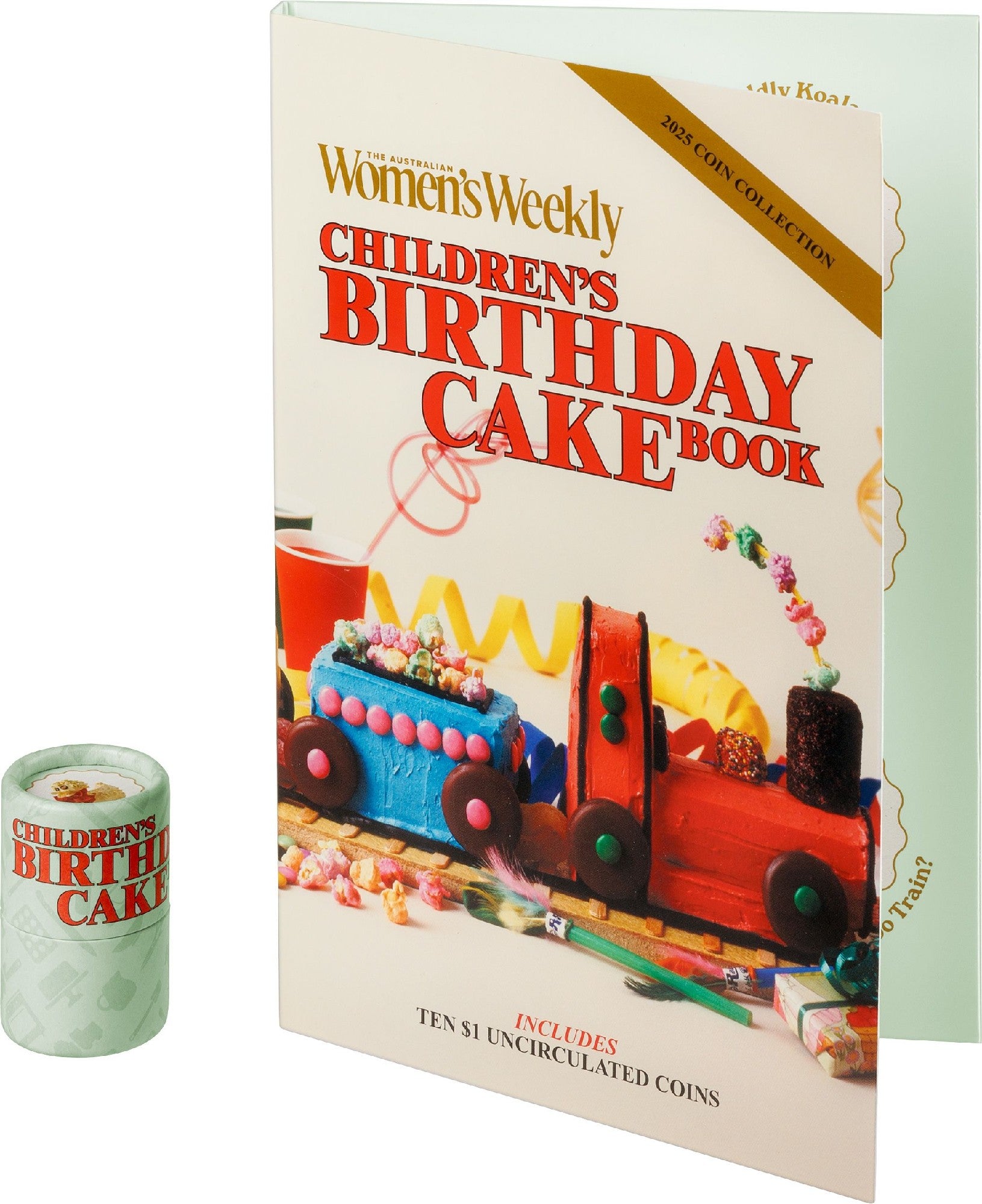 AWW BIRTHDAY CAKE $1 TUBE TEN COIN COLLECTION  AND FOLDER SET