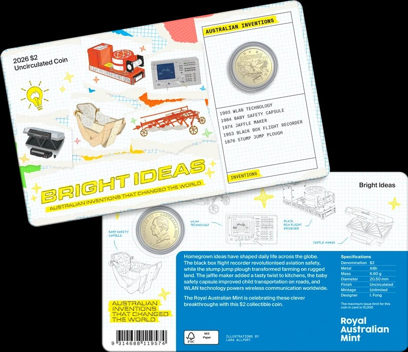 BRIGHT IDEAS 2026 $2 UNCIRCULATED COIN IN CARD