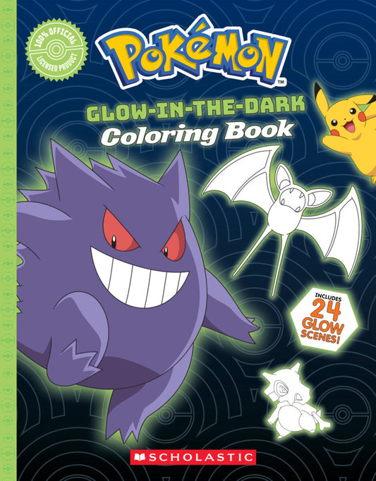 POKEMON: GLOW-IN-THE-DARK COLOURING BOOK -  SCHOLASTIC